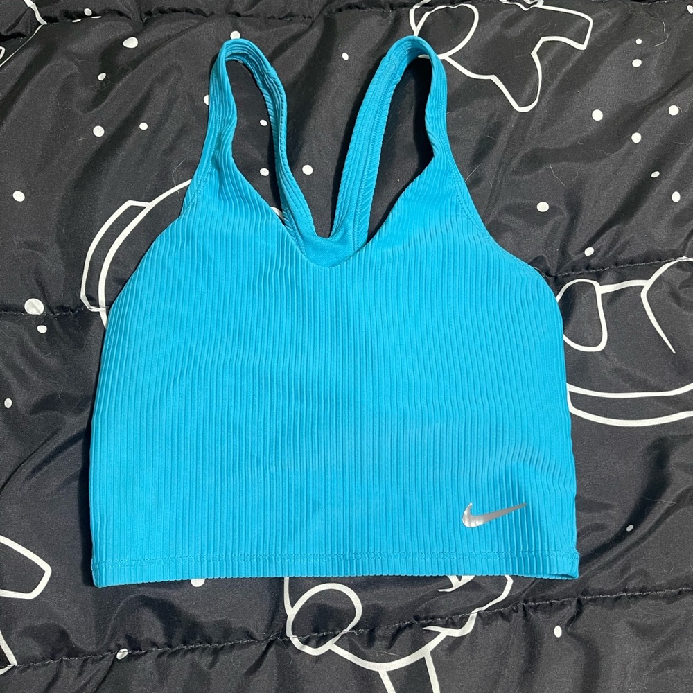 Blue Nike swim top